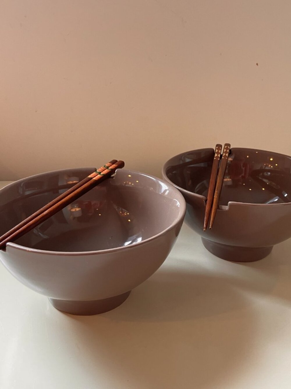 Vintage Set of 2 Ramen Bowls - Pier One Import - Picture 4 of 10